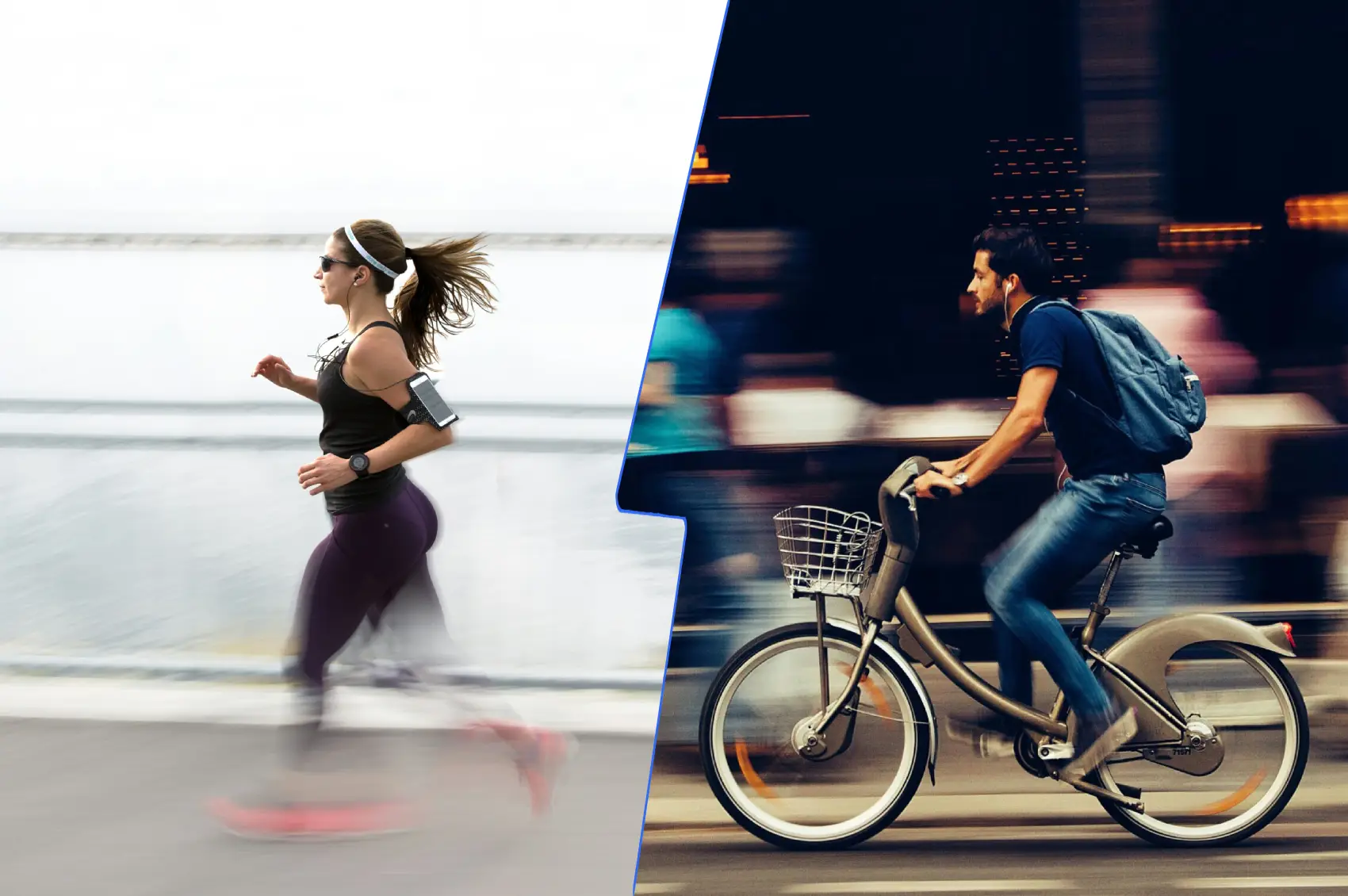 A side-by-side comparison of Running and Cycling, highlighting their benefits, types, and cultural impact.