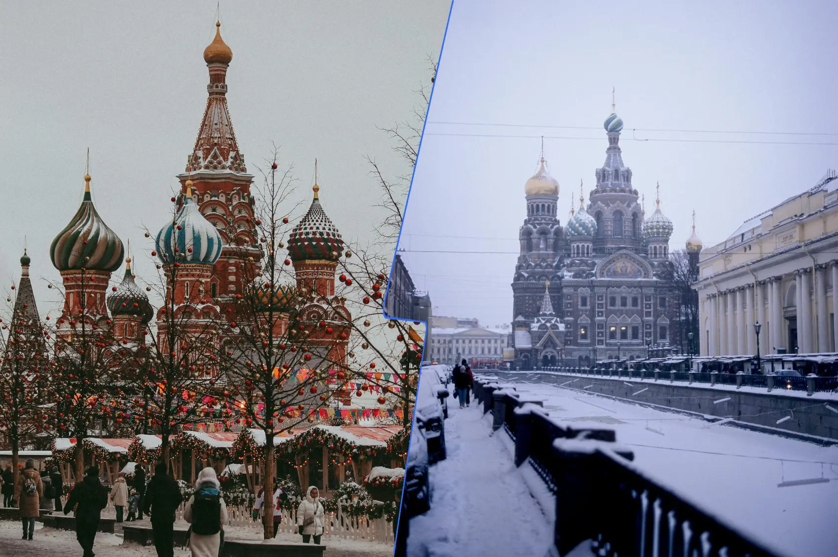 Comparison of London and Paris during Christmas, featuring holiday lights, festive decorations, and popular Christmas attractions.