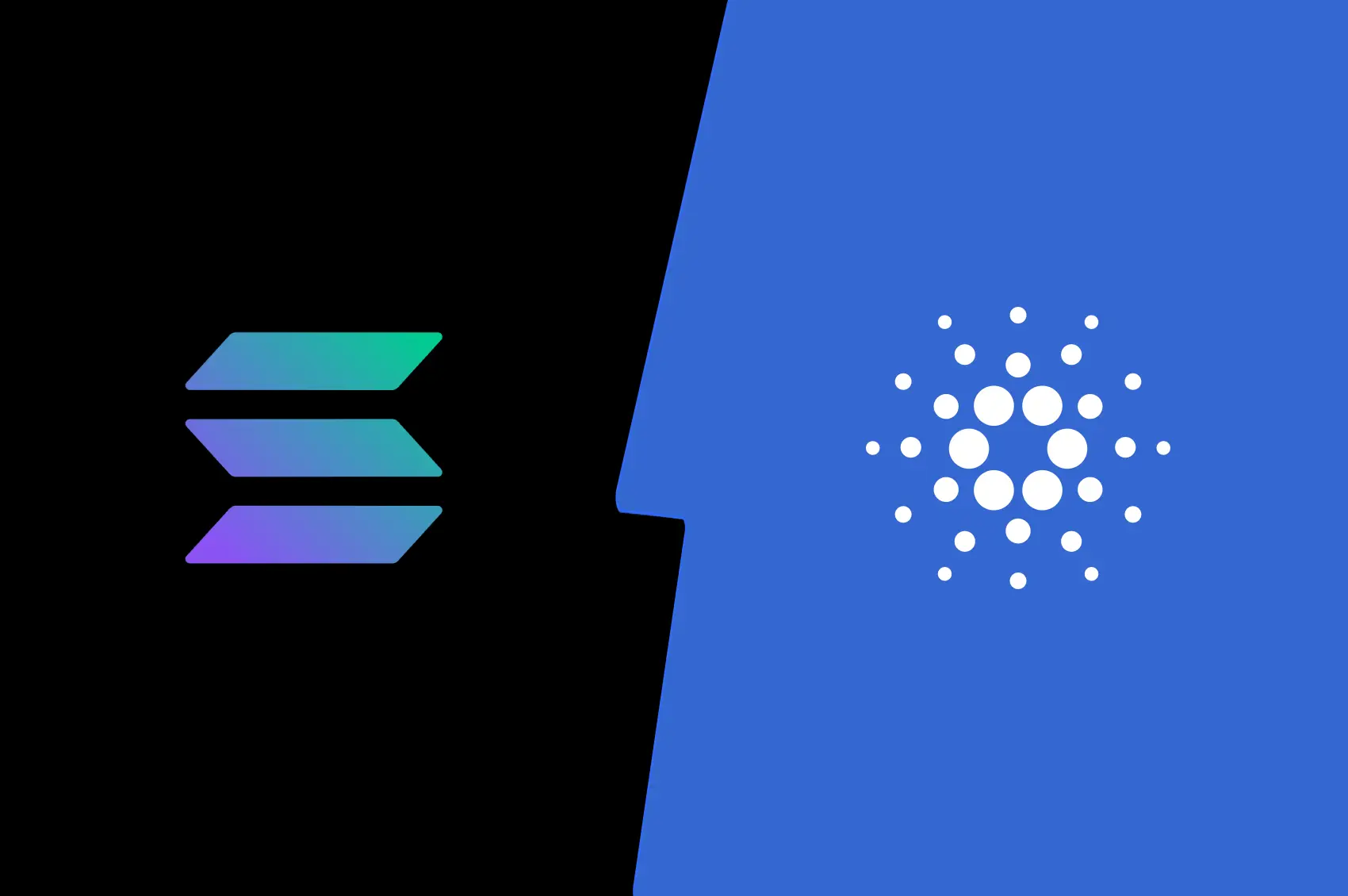 A comparison between Solana and Cardano blockchain ecosystems highlighting features, scalability, and environmental footprints.